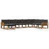 vidaXL Set de canapele de exterior 8 buc. Natural și Negru