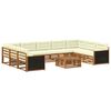 vidaXL Set de canapele de exterior 10 buc. Natural și Crem