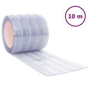 vidaXL Perdea pentru ușă, transparent, 200 mmx1,6 mm 10 m, PVC