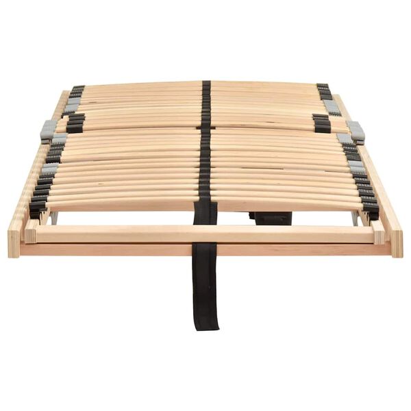 vidaXL Bază cu lamele Maro 80 x 190 cm Lemn de fag masiv