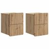 vidaXL Dulap de noapte suspendat 2 pcs Stejar Artizanal Lemn prelucrat