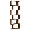 vidaXL Bibliotecă/separator 6 niveluri stejar fumuriu 70x24x193cm lemn