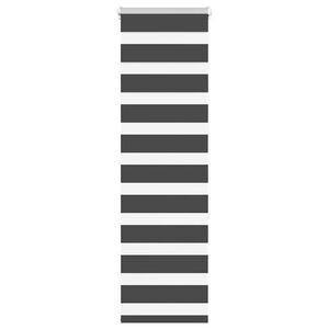 vidaXL Jaluzea tip zebra neagră lățime țesătură 40,9 cm poliester