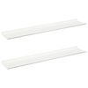 vidaXL Raft suspendat Pe perete 2 pcs Alb 100 x 18 x 2,5 cm Oțel