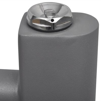 vidaXL Radiator port-prosop încălzire baie, gri, 500x764 mm, drept