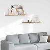 vidaXL Raft de perete cu raft 2 pcs Maro 100 x 9 x 3 cm Lemn compozit