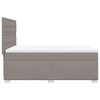 vidaXL Pat box spring cu saltea, gri taupe, 140x200 cm, textil