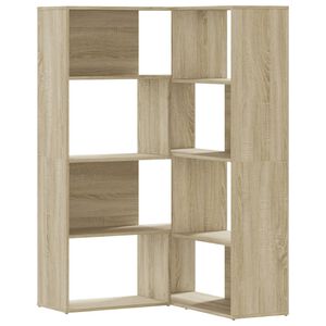 vidaXL Bibliotecă de colț cu 4 niveluri stejar sonoma 85x85x140cm lemn
