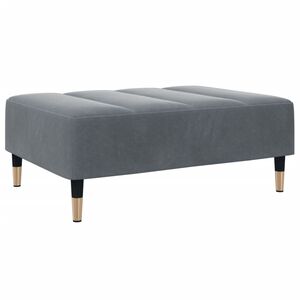 vidaXL Taburet, gri &icirc;nchis, 77x55x31 cm, catifea