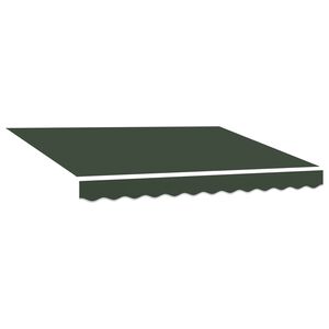 vidaXL Material de &icirc;nlocuire pentru copertină Verde &icirc;nchis Poliester