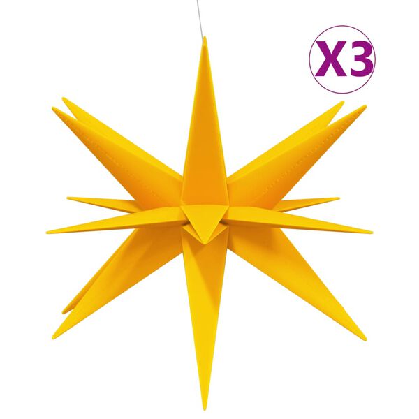 vidaXL Lumini de Crăciun cu LED-uri, 3 buc., galben, 100 cm, pliabil
