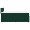 vidaXL Pat box spring cu saltea, verde &icirc;nchis, 90x190 cm, catifea