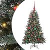 vidaXL Brad de Crăciun artificial Verde 120 cm PVC și Plastic și Oțel
