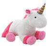 vidaXL Unicorn de jucărie, roz și alb, pluș