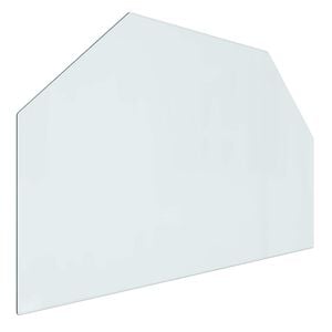 vidaXL Placă de sticlă pentru semineu Transparent 80 x 50 cm Sticlă