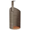 vidaXL Duș de exterior, gri, 100x100x241,5 cm, poliratan/lemn acacia