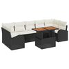 vidaXL Set de canapele pentru grădină 8 buc. negru și crem
