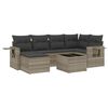 vidaXL Set canapele de grădină cu perne, 7piese gri deschis poliratan