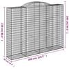 vidaXL Coșuri gabion arcuite, 13 buc 300x50x220/240cm, fier galvanizat