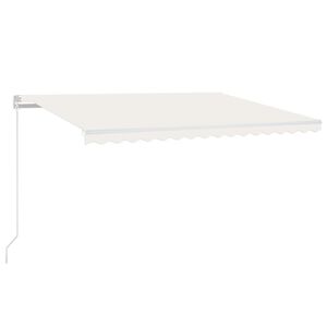 vidaXL Copertină retractabilă manual, crem, 450x350 cm