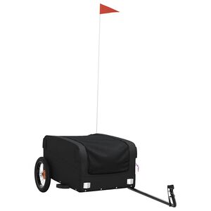 vidaXL Remorcă pentru biciclete, negru, 30 kg, fier