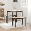 vidaXL Masă de dining natural 70 x 70 x 75 cm Lemn de pin masiv