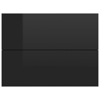 vidaXL Noptiere, 2 buc., negru extralucios, 40 x 30 x 30 cm, PAL