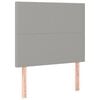 vidaXL Tăblie de pat gri deschis 90x5x118/128 cm, material textil