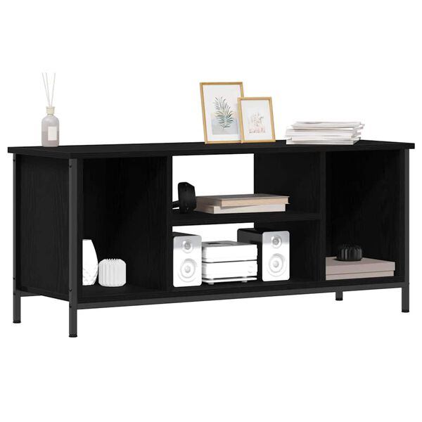 vidaXL Cabinet TV Stejar Negru 102 x 35 x 45 cm Lemn compozit