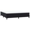vidaXL Pat box spring cu saltea, negru, 200x220 cm, catifea