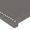 vidaXL Pat box spring cu saltea, gri, 140x190 cm, piele ecologică