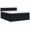 vidaXL Pat boxspring cu saltea Negru 140 x 190 cm Țesătură
