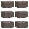 vidaXL Cutie de depozitare 6 pcs Gri 50 x 30 x 25 cm