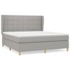 vidaXL Pat continental, gri deschis, 180x200 cm, material textil