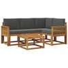 vidaXL Set de canapele de exterior 5 buc. Natural și Antracit