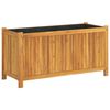 vidaXL Jardinieră de grădină cu căptușeală, 99,5x38x50 cm, lemn acacia