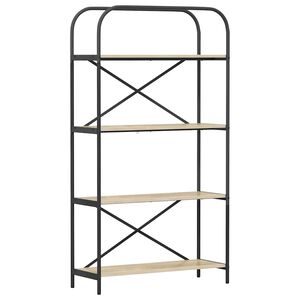 vidaXL Raft pentru cărți 4 niveluri 80 x 30 x 146 cm Lemn prelucrat