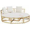 vidaXL Pat lounge pentru exterior fără baldachin Poly Rattan