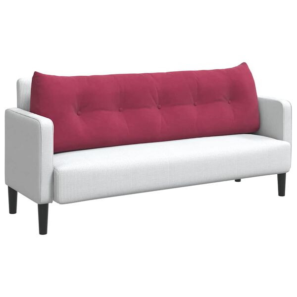 vidaXL Perna pentru spate Roșu Vin 160 x 24 x 50 cm Catifea