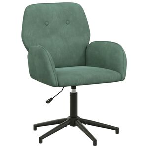 vidaXL Scaun de birou rotativ 54 x 55 x 90 cm Verde Mării Catifea