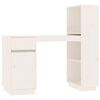 vidaXL Birou, alb, 110x53x117 cm, lemn masiv de pin