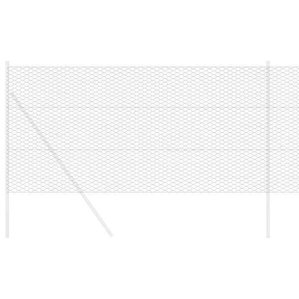 vidaXL Gard hexagonal Gri 1,2 x 100 m PVC