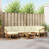 vidaXL Set de canapele de exterior cu pernă 8 pcs Natural și Crem