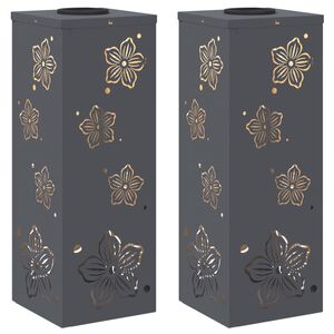 vidaXL Lumină LED Solară pentru Alei 2 pcs Antracit