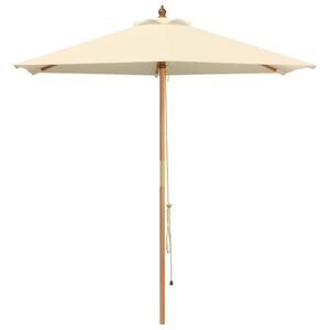 vidaXL Parasol de Grădină &Oslash; 210 x 237 cm Lemn de eucalipt masiv