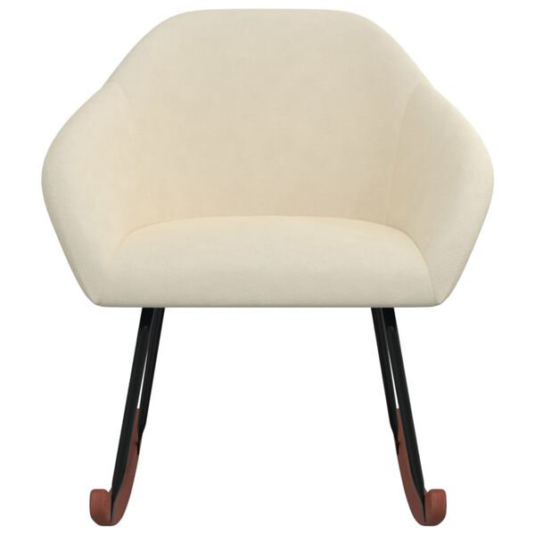 vidaXL Scaun balansoar, crem, material textil