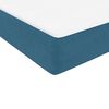 vidaXL Pat box spring cu saltea, albastru &icirc;nchis, 100x210 cm, catifea