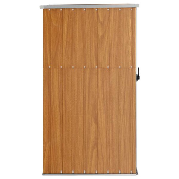 vidaXL Șopron de grădină, maro, 88x89x161 cm, oțel galvanizat