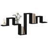 vidaXL Raft de perete Stejar negru 104,5 x 10 x 43 cm Lemn compozit