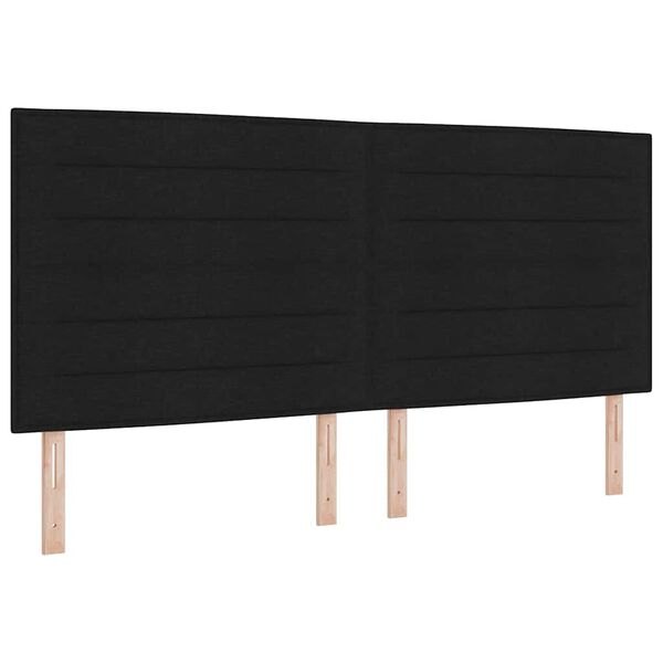 vidaXL Pat cu saltea cu arcuri Gri &icirc;nchis 90x190 cm Negru 200 x 200 cm